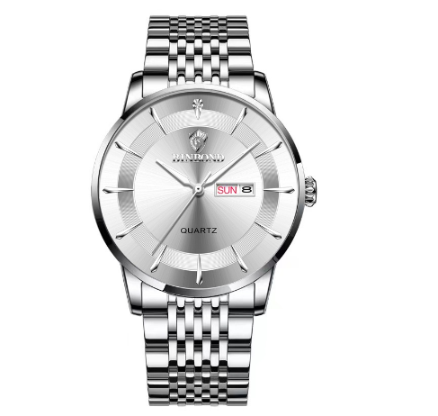 Binbond Original Luxury Boys Casual Waterproof Fashion Quartz Watch Luminous Fashion Butterfly Buckle Stainless Steel Men's Watch M007