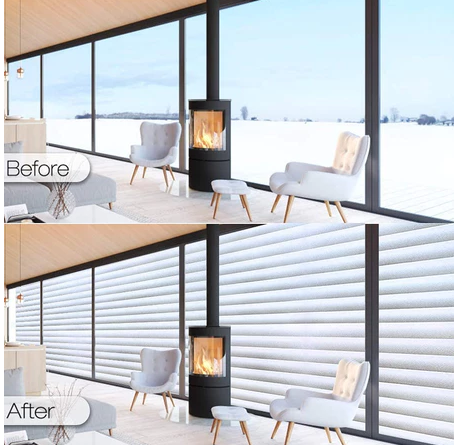 (45cm*2m)Film Privacy Glass Self Adhesive Film Static Cling Heat Insulation WIndow Sticker for Home