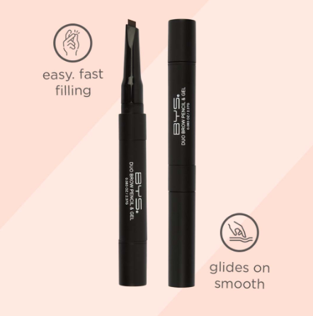 BYS Duo Brow Pencil & Gel Brown Blistered