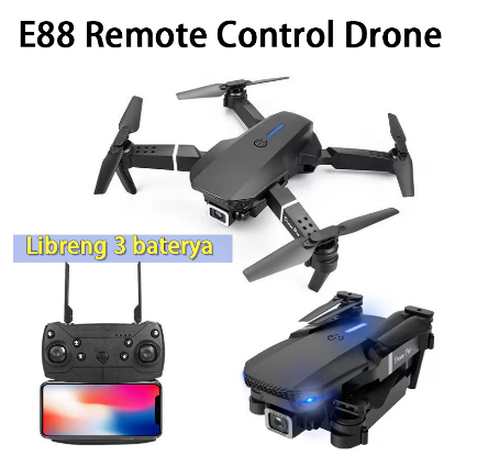 E88 Remote Control Drone /Dual 4K HD Cameras/Drone for Kids/Equipped with 3 Batteries