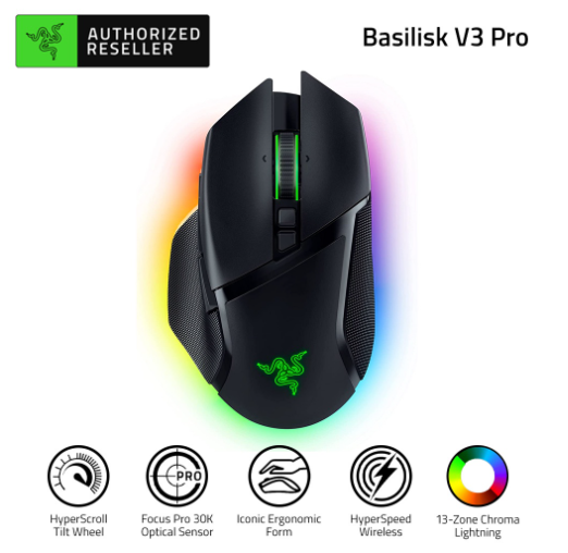 Razer Basilisk V3 Pro - Ergonomic Wireless Gaming Mouse - AP