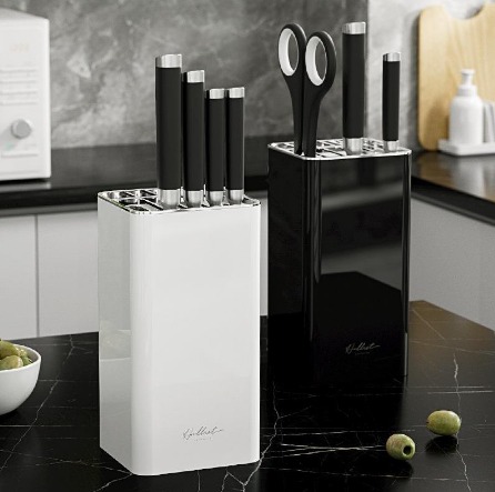 Kitchen Knife Holder for Safe, Knife Storage Countertop Organizer Universal Knife Block With Scissor