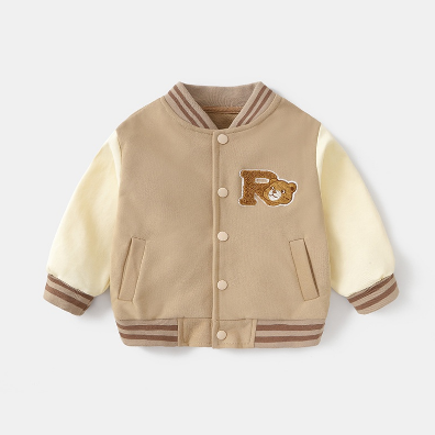 Korean Style 2023 Baby Kids Spring Autumn Outerwear Boys Girls Casual 3D Printed Baseball Jackets