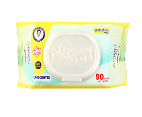 Nursy Baby Wipes Unscented 90's