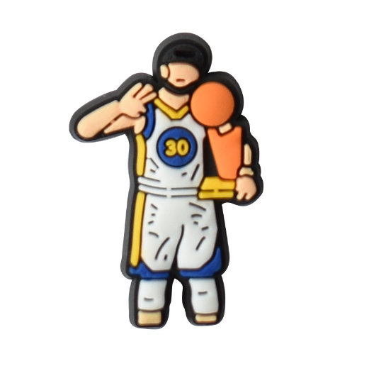 Cute Curry Basketball Jibbitz Kobe Shoe Charms Lakers Bryant Jibitz Croc Charm NBA Croc Jibbits Pin for Men Shoes Accessories Decoration B15