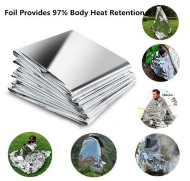Outdoor Emergency Blanket Windproof Sun Protection Thermal Insulation Blanket CyclingHiking Survival