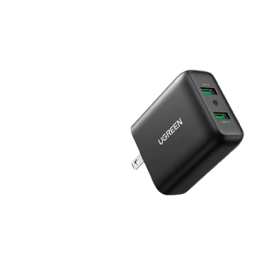 UGREEN USB Dual USB Quick Charge QC 3.0 Folding Foot Charger for Android - PH