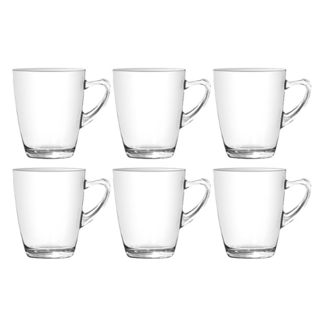 UNION GLASS Clear Glass Cup Coffee, Tea, Hot Chocolate, Milk 334ml |11.2oz [Set of 6]