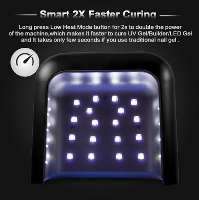 SUNUV SUN3 Nail Dryer UV Nail Lamp for Nail Art UV LED Lamp with Double-Speed Function Ready Stock