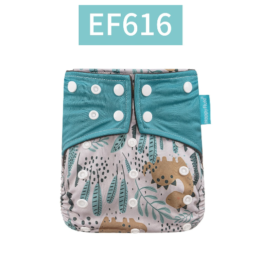 Happyflute Baby Cloth Diapers Double Gusset Bamboo Charcoal Inner Washable Cloth Nappy Without Insert D6