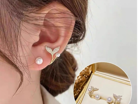 MONIKO Original Design Pearls Mermaid Earrings Couture Jewelry Accessories Collection Women Fashion