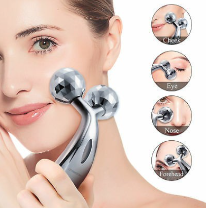 3D Roller Massager 360°Rotate 3D Full Body Shape Massager (Silver)