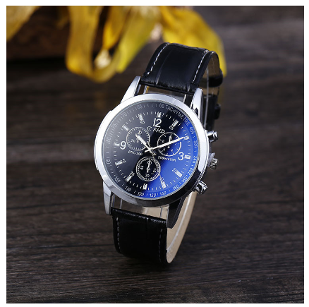 2020 new blue light glass three eye men's Quartz Watch Gift fashion casual belt watch fashion fashion watch M1