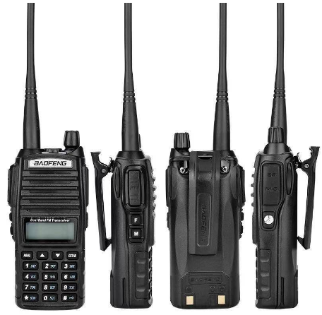 Baofeng UV-82 Dual Band VHFUHF Two Way Radio Black of Set of 4