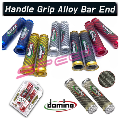 SP Domino Handle Grip Transparent Silicone Carbon Racing Rubber Alloy Star Bar End Universal