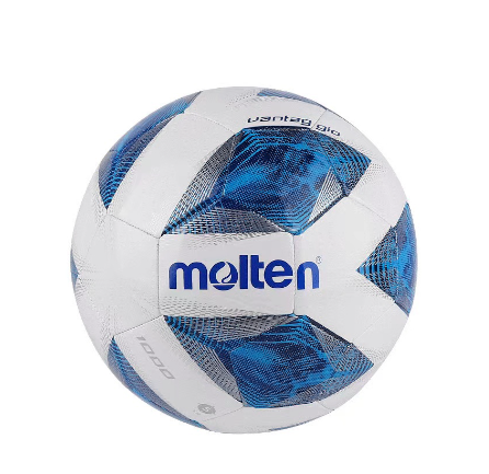 Molten F5A5000-A Vantaggio Series Football with 32 Panels and PU Leather Blue Wihte (Size 4)