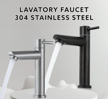 SUS304 Faucet Stainless Steel Lavatory Heavy Duty Faucet Tall Basin Faucet Bathroom Lavatory Tap