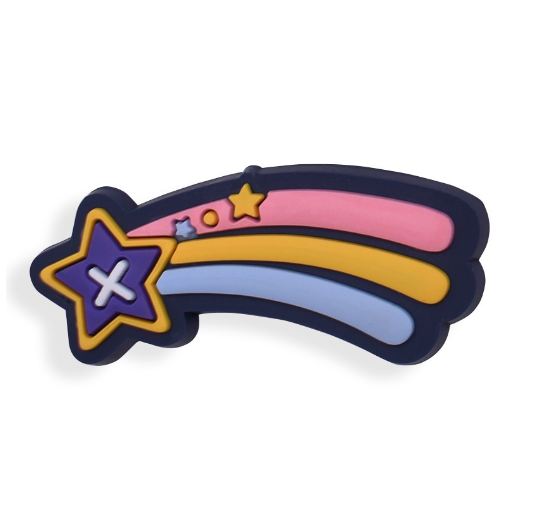 Cartoon Space Rocket Croc Design Jibitz Astronaut Rainbow Jibits Crocks Charm Pins for Men Shoe Accessories Decorations 17