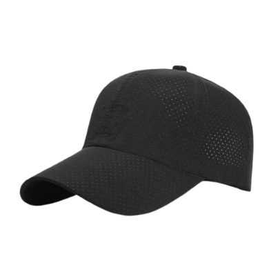 Lovito Women Casual Plain Eyelets Hats LFA01102 (White/Black)