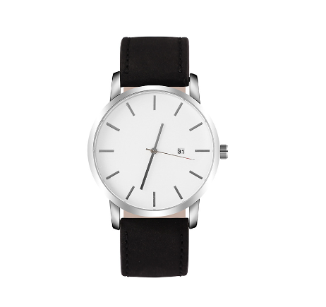 European and American fashion calendar men's watch frosted belt quartz watch simple large dial watch men's watch M4