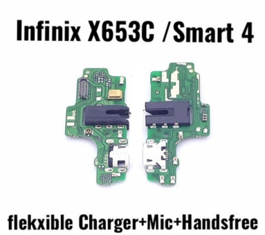 Infinix Smart 4 X653C Flexible Charger Microphone and Handsfree Board Component for Phone Spare Part