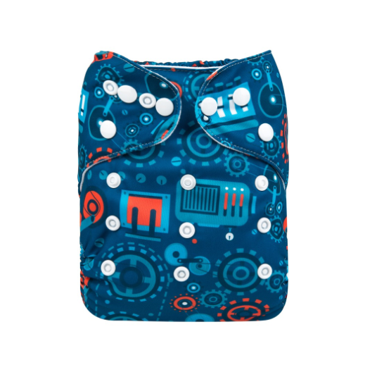 Alva Baby Cloth Diapers 1Set With Bamboo Charcoal Insert Printed Washable Diapers Cloth Diaper Pocket Nappy D5