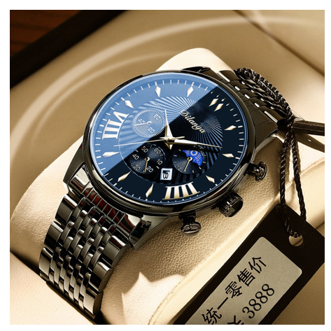 Original Luxury Fashion Business Trend Casual Sports Temperament Men's Stainless Steel Watch M007