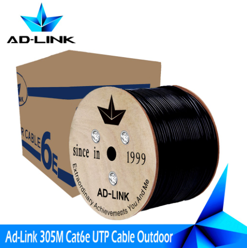 AD-LINK 305M Outdoor CAT6E UTP Cable Black 1000FT