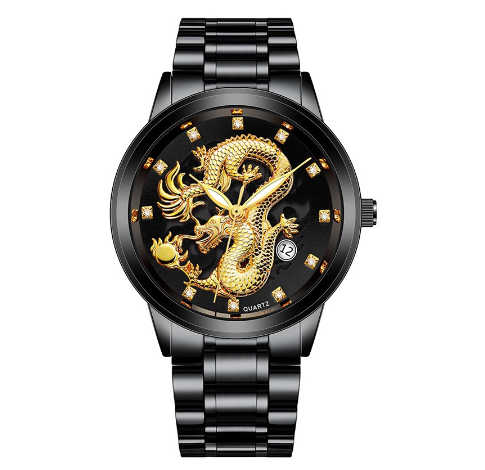 Binbond Original Luxury Gold Luminous Fashion Luxury Waterproof Men's Watch Quartz Stainless Steel Wrist Watch M011