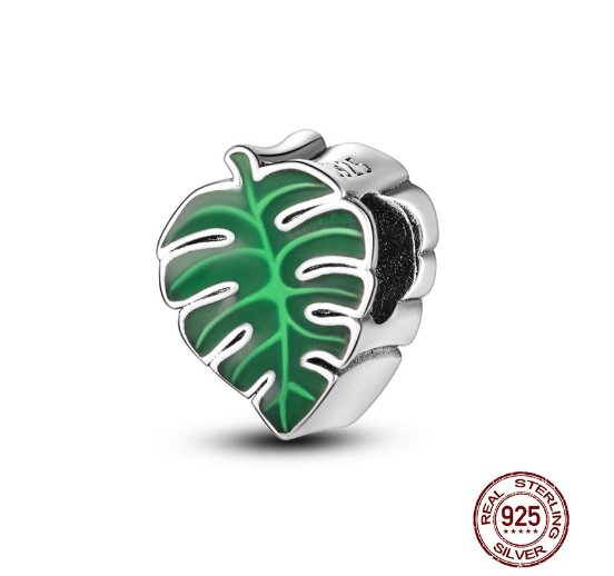 925 Sterling Silver Green Series Tree Cactus Avocado Pendant DIY Charm Beads Fit Original Pandora Charms Bracelet Women Jewelry D19