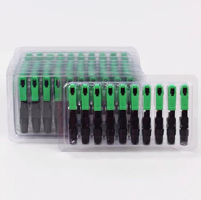 100PCS FTTH Quick Connector Embedded SC APC Fiber Single Mode SCAPC Optical