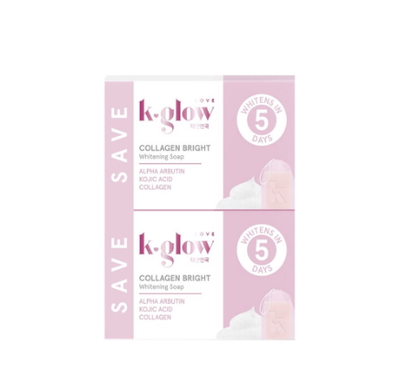 K GLOW Collagen Bright Whitening Soap 2x60G