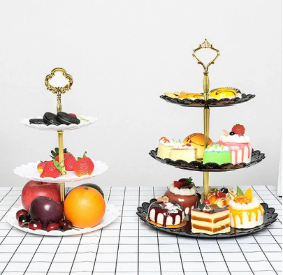 3Tier Cake Dessert Stand Cupcake Pastry Cookie Tray Rack Candy Buffet Fruit Holder for Wedding