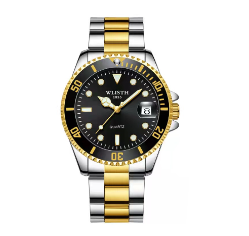 Gift Fashion luxury stainless business waterproof unisex analog original watch for men Green Water Ghost Watch Men 008