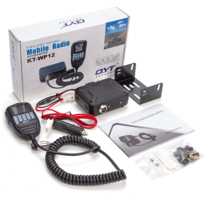 Mini Mobile Ham Radio Car Transceiver 200 Channels Long Range VHF UHF Dual Band Car Vehicle CarTwo Way Radio 25W QYT KT-WP12