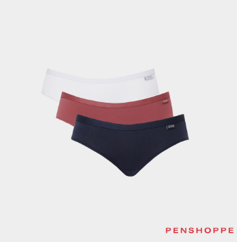 Penshoppe Core 3 In 1 Classic Bikini Panty Bundle For Women Combination 2