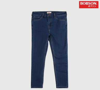 Bobson Japanese Basic Denim Stretchable CroppedCfor Women Mid Rise 133819-U Medium Shade
