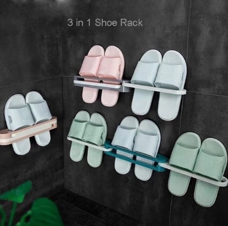 3 in 1 Shoes Rack Foldable Shoe Hanger Plastic 3 Shoe Shelf