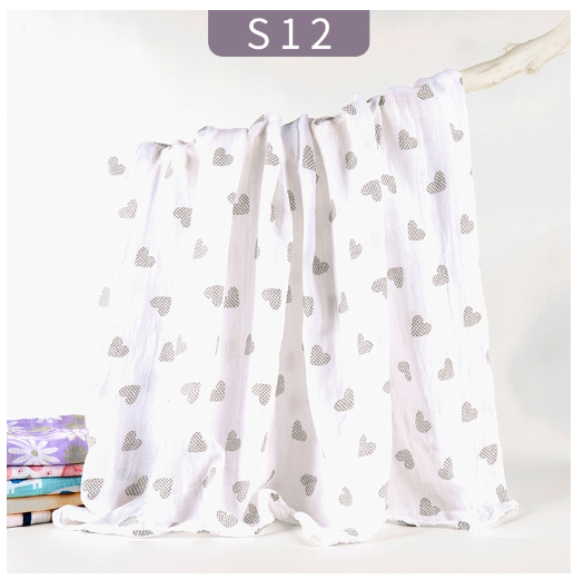 Happy Flute Baby Muslin Swaddle Cotton Soft Baby Blanket For Newborn Baby Wrap Sleepsack Bath Towel 120x110CM c24