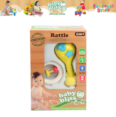 Baby Bliss 2 in 1 Maraccas Rattle, Lead-Free - Developmental Toys