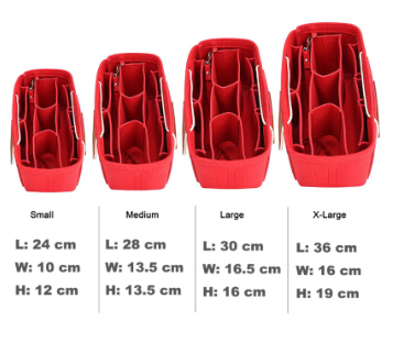 Cosmetic Bags Felt Cloth Handbag Organizer Insert Bag Travel Inner Purse Portable Make up Organizer Fits Speedy Neverfull
