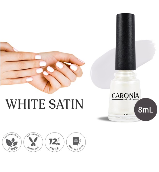 Caronia Nail Polish White Satin 8ml