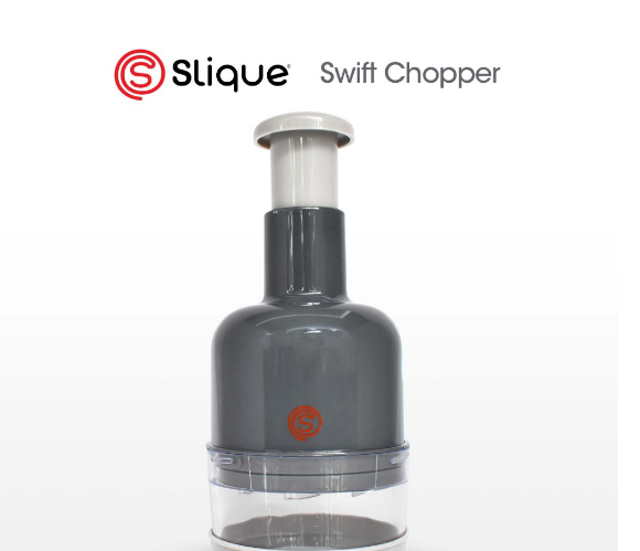 SLIQUE Swift Chopper 400ml Anti-Slip Base Manual Crusher Portable Mincer Kitchen Essentials