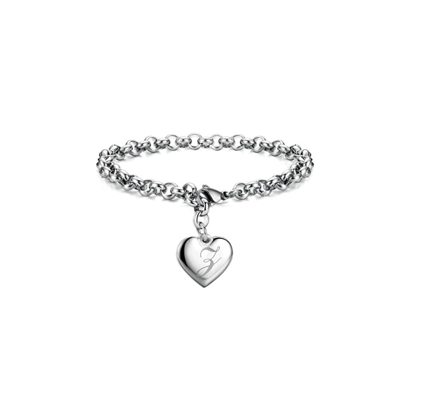 26 English Letter Love Pendant Gift Girl 925 Silver Jewelry Fashion Bracelet Luxury Chain Z