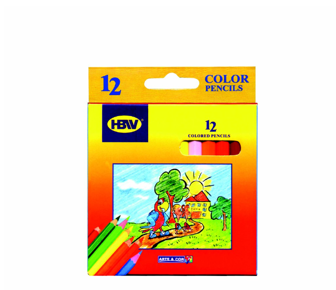 HBW Arte & Cor 12 Colored Pencils Short - 61321
