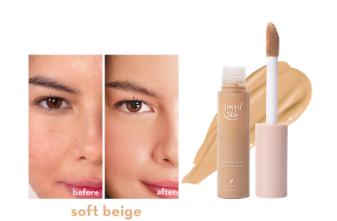 Happy Skin Second Skin Multi-Tasking Serum Concealer in Soft Beige