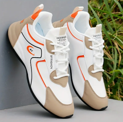 Men's Trendy Old School Style Sneakers, Comfy Non Slip Lace Up Casual Shoes, Men's Footwear