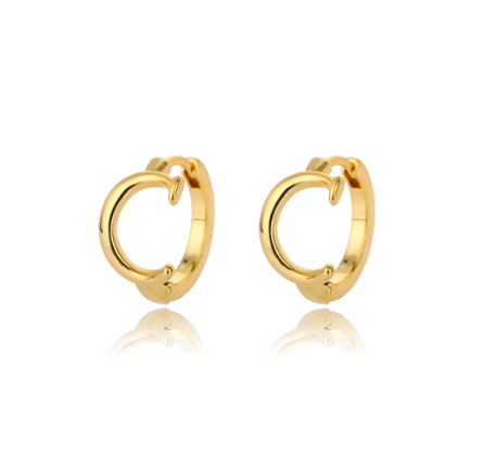 Kaijiang Anting-anting Initial Letter Hoop Earrings For Women A-Z Letter Piercing Stainless Steel Earring Korean Fashion Jewelry C