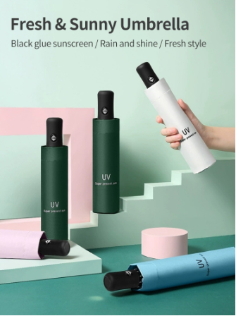 UV Umbrella Black Glue Sunscreen Sunshade Umbrella Folding Sun Umbrella