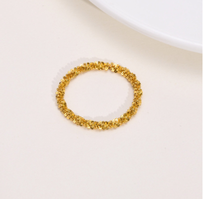 Sky Star Ring Gold Plated Chain Rope Soft Rings for Women